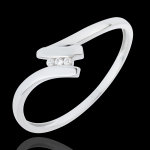 Bague trilogie nid pr�cieux - serena - or blanc 18 carats
