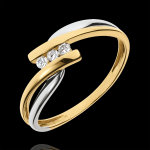 Bague trilogie nid prcieux - tango - diamant 0. 07 carat - or blanc et