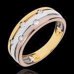 Bague voie lactée - 3 ors - trois ors 18 carats Bague voie lactée - 3 ors - trois ors 18 carats