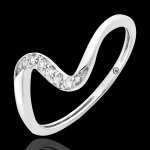Bague z�lie - or blanc 9 carats et diamants
