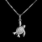 Bb tortue - grand modle - or blanc 18 carats