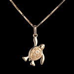 Bb tortue - grand modle - or jaune 18 carats