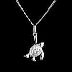 Bb tortue - petit modle - or blanc 18 carats