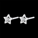 Boucles d'oreilles abondance - mon etoile - or blanc 18 carats et diama