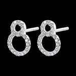 Boucles d'oreilles abondance - infini - or blanc 18 carats et diamants