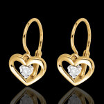 Boucles d'oreilles mon amour or jaune 18 carats Boucles d'oreilles mon amour or jaune 18 carats