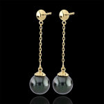 Boucles d'oreilles amura or jaune 9 carats - perles Boucles d'oreilles amura or jaune 9 carats - perles