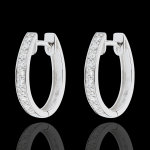 Boucles d'oreilles anneaux de vnus - or blanc 18 carats