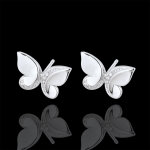 Boucles d'oreilles balade imaginaire - papillon cascade - or blanc 18 ca Boucles d'oreilles balade imaginaire - papillon cascade - or blanc 18 ca