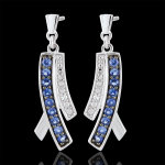 Boucles d'oreilles blina - saphirs - or blanc 9 carats