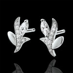 Boucles d'oreilles bois mystrieux - or blanc 18 carats et diamants nav