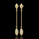 Boucles d'oreilles calissons - or jaune 9 carats Boucles d'oreilles calissons - or jaune 9 carats