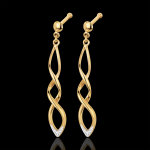Boucles d'oreilles carnaval or jaune 18 carats et diamants