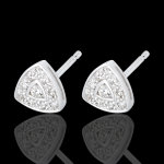 Boucles d'oreilles cinma or blanc 18 carats et diamants