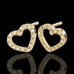 Boucles d'oreilles coeurs zadig or jaune 9 carats Boucles d'oreilles coeurs zadig or jaune 9 carats