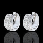 Boucles d'oreilles constellation - astrale - grand modle - or blanc 18