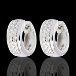 Boucles d'oreilles constellation - astrale - petit mod�le - or blanc 18