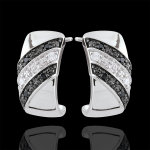 Boucles d'oreilles croles clair obscur - crpuscule - diamants noirs