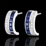 Boucles d'oreilles croles constellation - zodiaque - saphirs bleus et