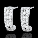 Boucles d'oreilles créoles destinée - médicis - diamants et or blanc Boucles d'oreilles créoles destinée - médicis - diamants et or blanc