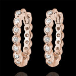 Boucles d'oreilles créoles fleur de sel - ecume précieuse - or rose 9 Boucles d'oreilles créoles fleur de sel - ecume précieuse - or rose 9