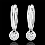 Boucles d'oreilles croles fracheur - ela - or blanc 9 carats et d