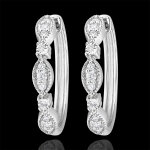 Boucles d'oreilles croles fracheur - petites pampilles - or blanc 18