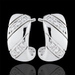 Boucles d'oreilles croles jolie - or blanc 9 carats