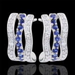 Boucles d'oreilles croles onda - or blanc 9 carats