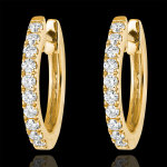 Boucles d'oreilles croles semi - paves fracheur - eva - or jaune 18