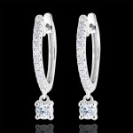 Boucles d'oreilles croles semi - paves fracheur - petite pampille -