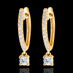 Boucles d'oreilles croles semi - paves fracheur - petite pampille -