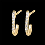 Boucles d'oreilles demi - créoles fraîcheur - ella - or jaune 9 carats e Boucles d'oreilles demi - créoles fraîcheur - ella - or jaune 9 carats e