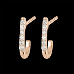 Boucles d'oreilles demi - croles fracheur - ella - or rose 9 carats et