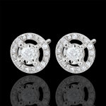 Boucles d'oreilles destin�e - favorite - or blanc 9 carats