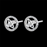 Boucles d'oreilles destine - or blanc 9 carats et diamants