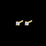 Boucles d'oreilles diamants fraîcheur - eclat - puces or jaune 9 carat Boucles d'oreilles diamants fraîcheur - eclat - puces or jaune 9 carat