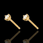 Boucles d'oreilles diamants - puces or jaune 18 carats 0. 15 carat Boucles d'oreilles diamants - puces or jaune 18 carats 0. 15 carat