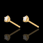 Boucles d'oreilles diamants - puces or jaune 18 carats - 0. 25 carat Boucles d'oreilles diamants - puces or jaune 18 carats - 0. 25 carat