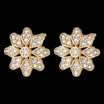 Boucles d'oreilles eclosion - narcisse - or jaune 18 carats et diamants