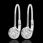 Boucles d'oreilles elga dormeuses - or blanc 9 carats Boucles d'oreilles elga dormeuses - or blanc 9 carats