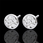 Boucles d'oreilles elga puces - or blanc 9 carats Boucles d'oreilles elga puces - or blanc 9 carats