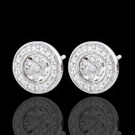 Boucles d'oreilles elsa - 22 diamants - or blanc 9 carats Boucles d'oreilles elsa - 22 diamants - or blanc 9 carats