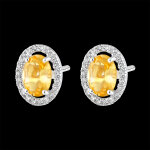 Boucles d'oreilles eternel edelweiss - anaé - or blanc 18 carats - citr Boucles d'oreilles eternel edelweiss - anaé - or blanc 18 carats - citr