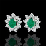 Boucles d'oreilles eternel edelweiss - marguerite illusion - meraude e