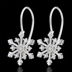 Boucles d'oreilles flocon austral - dormeuses - or blanc 9 carats Boucles d'oreilles flocon austral - dormeuses - or blanc 9 carats