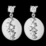 Boucles d'oreilles fracheur - andromde - or blanc 9 carats et diaman