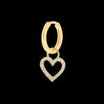 Boucle d'oreille fraîcheur avec breloque coeur fraîcheur - mix le coeu Boucle d'oreille fraîcheur avec breloque coeur fraîcheur - mix le coeu