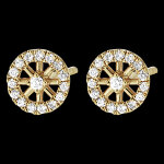 Boucles d'oreilles fra�cheur - cosmo - or jaune 18 carats et diamants