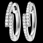 Boucles d'oreilles fracheur - croles asymtriques alba - or blanc 1